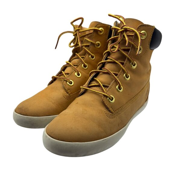 Timberland Women's Size 6 Tan Lace-Up Leather Ankle Boots - Picture 5 of 9